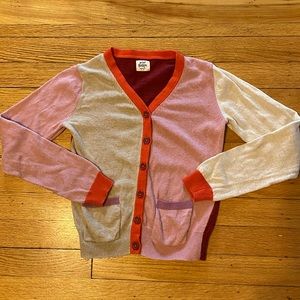Mini Boden Color Block Cardigan